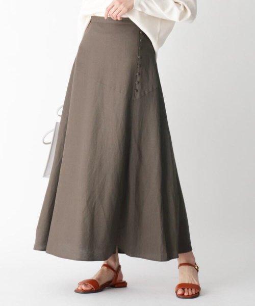 セール Liサイドボタンフレアスカート オペークドットクリップ Opaque Clip Magaseek