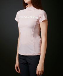 DESCENTE GOLF(デサントゴルフ)/ナイロンベアロゴプリントモックネックシャツ【UV】/ピンク系