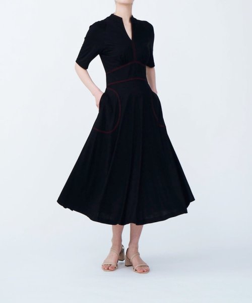 Sybilla(シビラ)/【sybilla the dress】ステッチデザインドレス/ブラック