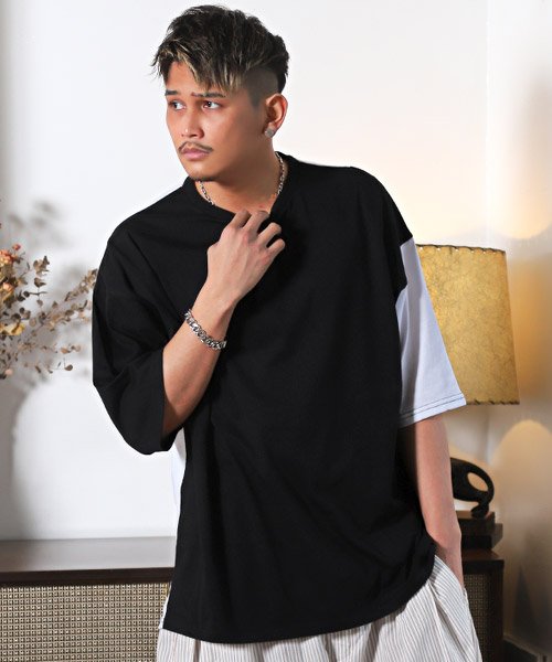 セール 天竺アシンメトリー袖切替tシャツ Tシャツ メンズ 半袖 ビッグシルエット アシメ バイカラー 天竺 ラグスタイル Luxstyle Magaseek セール 天竺アシンメトリー袖切替tシャツ Tシャツ メンズ 半袖 ビッグシルエット アシメ バイカラー 天竺 ラグスタイル Luxstyle Magaseek