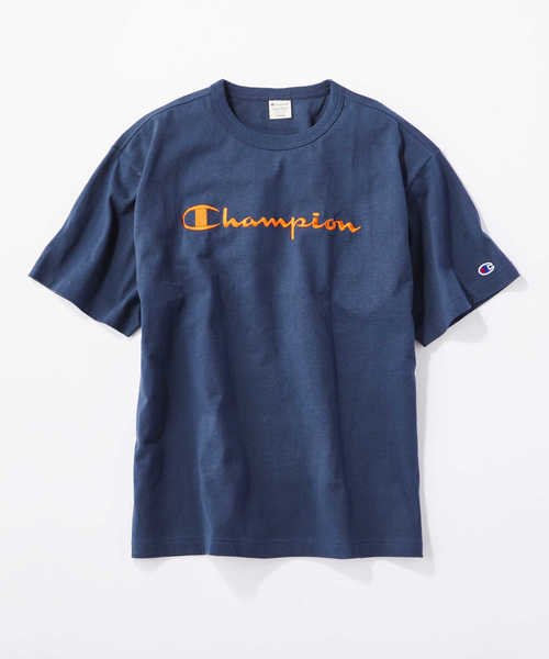 Champion チャンピオン 刺繍 ロゴ Tシャツ クルーネック Tシャツ カットソー ショートスリーブ 半袖 メンズ レディース