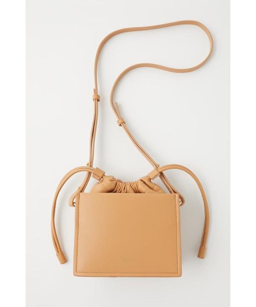 moussy(マウジー)/DRAWSTRING BOX SHOULDER バッグ/BEG