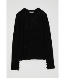 moussy(マウジー)/SHEER KNIT トップス/BLK