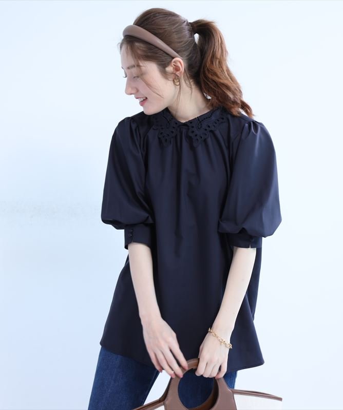 衿刺繍パフ袖ブラウス アプワイザー リッシェ Apuweiser Riche Magaseek 衿刺繍パフ袖ブラウス アプワイザー リッシェ Apuweiser Riche Magaseek
