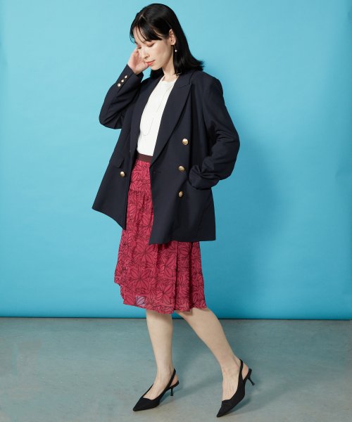 セール シフォン花柄刺繍スカート ケティ Ketty Magaseek