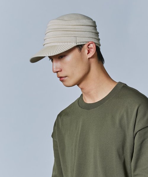 OVERRIDE(OVERRIDE)/OVERRIDE KNIT DRAPE CAP DEO/ベージュ