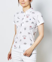 Munsingwear(マンシングウェア)/【ECO】シャンブレーオンプリント半袖シャツ【アウトレット】/ホワイト系 