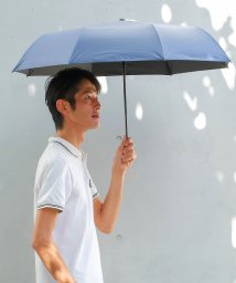 VitaFelice(ヴィータフェリーチェ)/折りたたみ日傘（木持ち手/親骨55cm）【aroco/アロコ】 完全遮光 遮光率100% UV遮蔽率99.9%以上 晴雨兼用 大きいサイズ UVカット レディー/ブルー