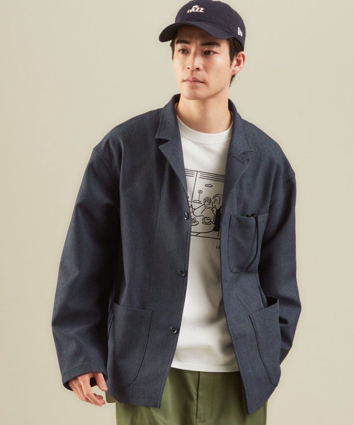セットアップ可能 Sc Ie Denim デニムライク カバーオール ジャケット グリーンレーベルリラクシング Green Label Relaxing Magaseek