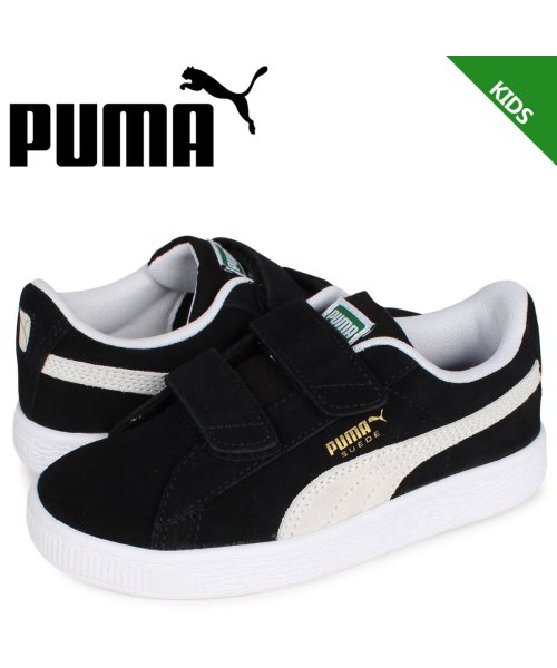 プーマ PUMA スウェード クラシック スニーカー キッズ スエード ベルクロ SUEDE CLASSIC 21 V PS ブラック 黒  380563－01(503899699) プーマ(PUMA) MAGASEEK