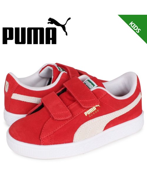 プーマ Puma プーマ Puma スウェード クラシック スニーカー キッズ スエード ベルクロ Suede Classic 21 V Ps レッド 02 Magaseek