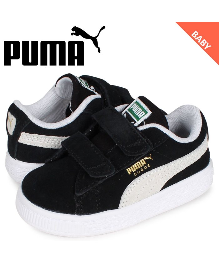 プーマ Puma スウェード クラシック スニーカー ベビー キッズ スエード ベルクロ Suede Classic 21 V Inf ブラック 黒 プーマ Puma Magaseek
