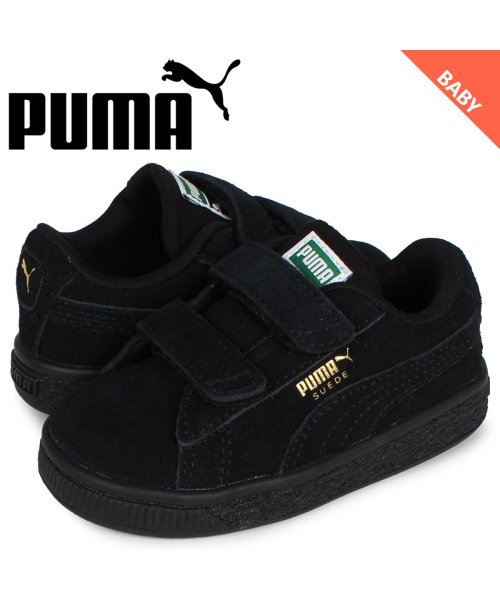 クーポン開催中 プーマ Puma スウェード クラシック スニーカー ベビー キッズ スエード ベルクロ Suede Classic 21 V Inf ブラック 黒 プーマ Puma Magaseek