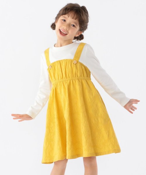 セール Ships Kids ジャカード レイヤード ワンピース 100 130cm シップスキッズ Ships Kids Magaseek