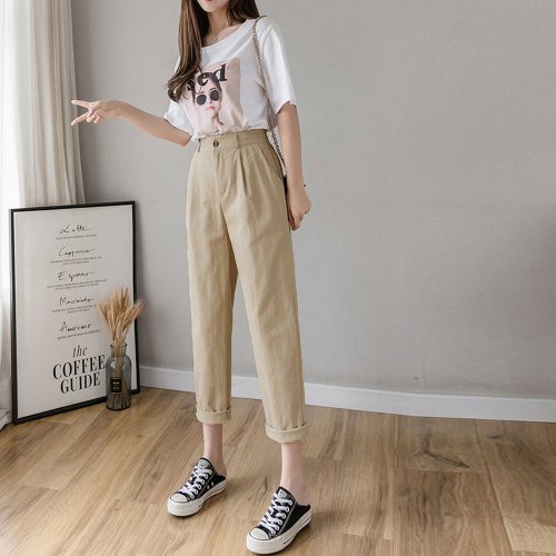 クーポン セール 5 Off アンクルパンツ レディース ストレートパンツ 着やせ カジュアル 韓国ファッション きれいめ テーパードパンツ 細見え ミニミニストア Miniministore Magaseek