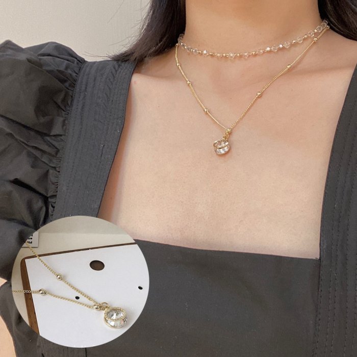 セール Off 鎖骨ネックレス レディース ダブルチェーン ネックレス韓国 おしゃれ アクセサリーネックレス パーティー ミニミニストア Miniministore Magaseek