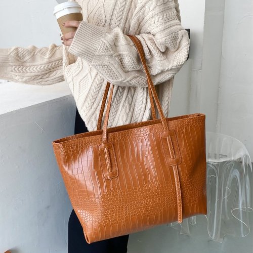 セール トートバッグ クロコダイル柄 鞄 かばん 大容量ol 通勤通学 レディース 手提げバッグ ビッグサイズ ミニミニストア Miniministore Magaseek