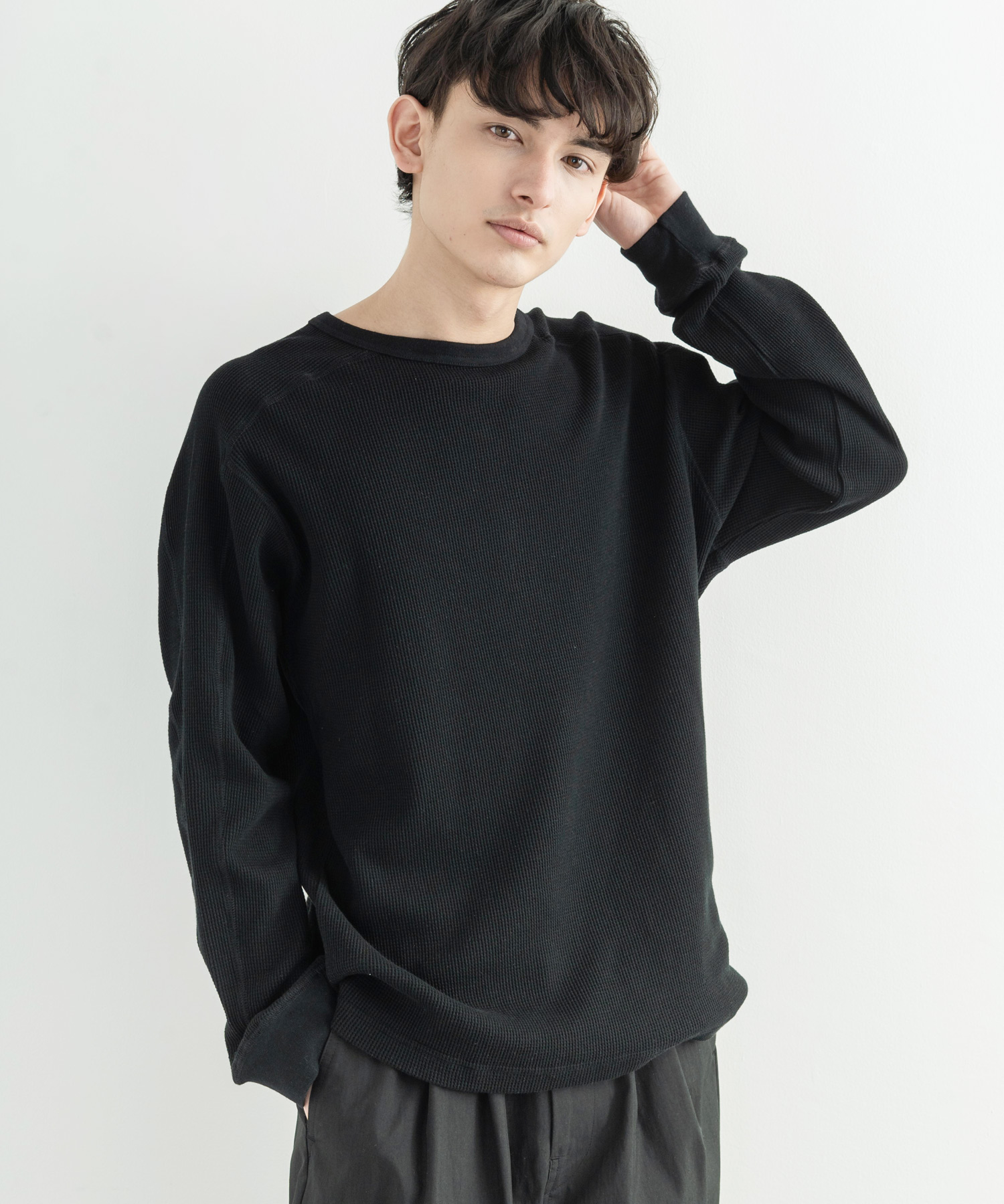 安値 カットソー メンズ ニットソー 長袖 Tシャツ ロンt ワッフル 綿 無地 ラグラン スプリットスリーブ ゆったり カジュアル ミリタリー 春 日本製 国産 U ロッキーモンロー Rocky Monroe 通販廉価 Vancity Com Elementalschool Com