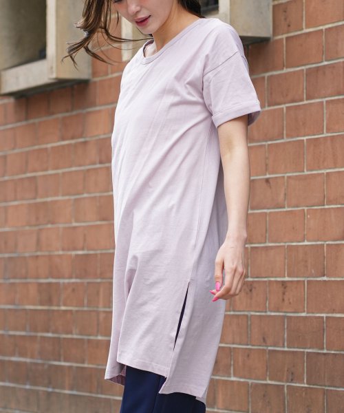 レディース ワンピース Tシャツ カットソー 半袖 スリット ショート丈 ミリアンデニ Mili An Deni Magaseek レディース ワンピース Tシャツ カットソー 半袖 スリット ショート丈 ミリアンデニ Mili An Deni Magaseek
