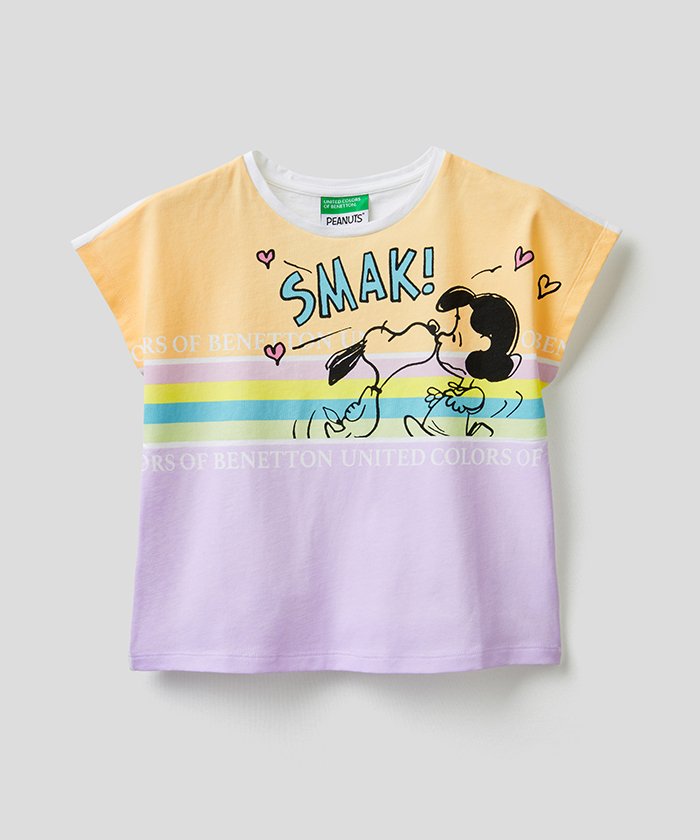 セール Peanutsコラボ ピーナッツキャラクターtシャツ カットソー ユナイテッド カラーズ オブ ベネトン ガールズ Benetton United Colors Of Benetton Girls Magaseek
