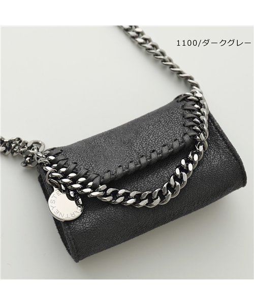 Stella McCartney(ステラマッカートニー)/700156 W9132 FALABELLA  ファラベラ マイクロバッグ エアーポッズケース クロスボディバッグ ミニポーチ ミニバッグ 鞄 レディース/ダークグレー