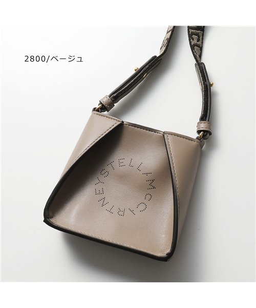 Stella McCartney(ステラマッカートニー)/700159 W8542 MICRO HOBO  マイクロバッグ ミニバッグ ショルダーバッグ ロゴ 鞄 レディース/ベージュ
