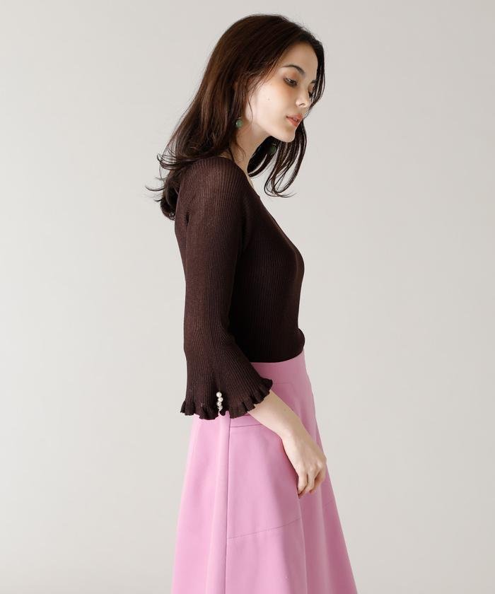 Maglie Par Ef De フレアスリーブリブニット エフデ Ef De Magaseek