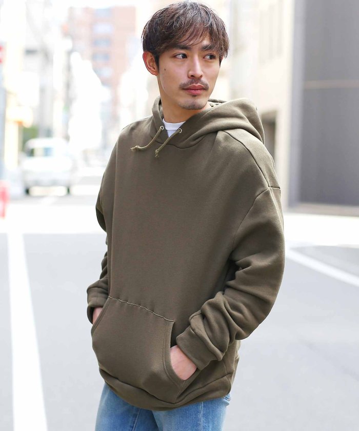 国産裏毛ビッグパーカー パーカー メンズ パーカ スウェット プルオーバーパーカー プルパーカー トップス ビッグシルエット ジギーズショップ Jiggys Shop Magaseek