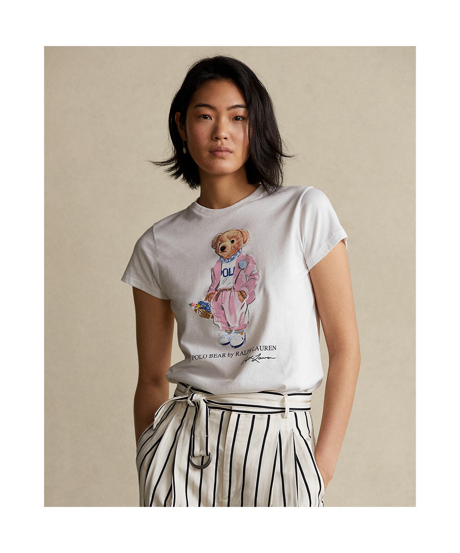 激かわ♡ラルフローレン　ポロベアTシャツ　ホワイト　ピクニックベア