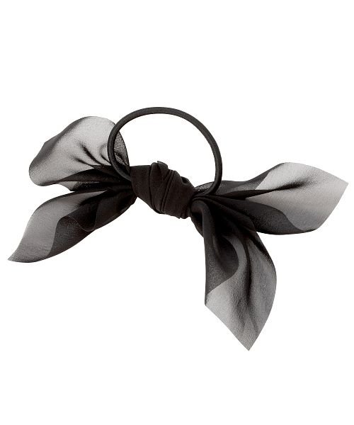 上品フェミニンなシフォン素材のふんわりリボンヘアゴム クリームドット Cream Dot Magaseek