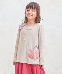 anyFAM（KIDS）(エニファム（キッズ）)/チェリーポシェットポケット長袖Ｔシャツ/ベージュ系