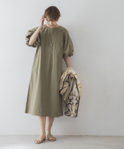 パフスリーブタイプライターワンピース アーバンリサーチ Urban Research Magaseek