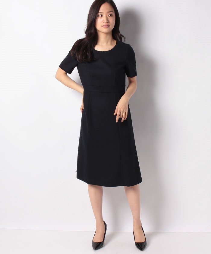 ウールジョーゼットクルーネックワンピース アナイ Anayi Magaseek