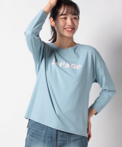 CARA　O　CRUZ(キャラ・オ・クルス)/メッセージTシャツ/サックス