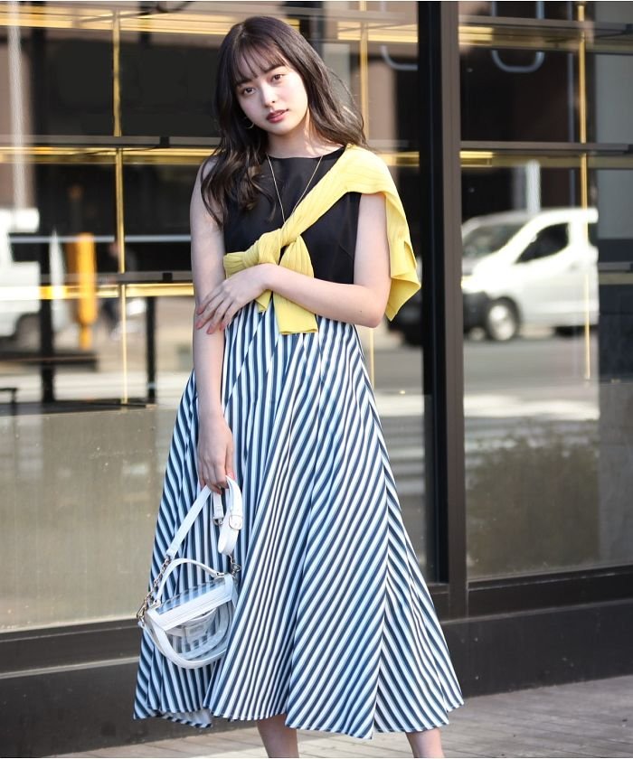 美人百花6月号掲載 カット タフタドッキングワンピース リランドチュール Rirandture Magaseek 美人百花6月号掲載 カット タフタドッキングワンピース リランドチュール Rirandture Magaseek
