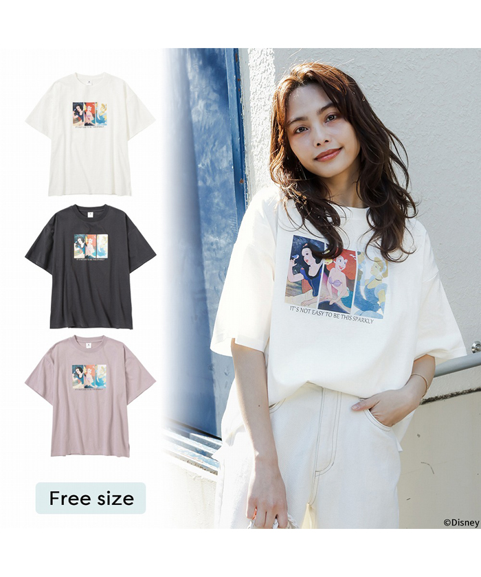 Disney ディズニー プリンセス/フロントプリントTシャツ 1283－3990