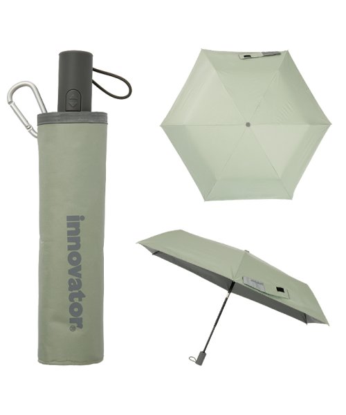 innovator(イノベーター)/イノベーター 折りたたみ傘 晴雨兼用 自動開閉 INNOVATOR in－55wjp 遮光 UVカット 軽量 コンパクト ワンタッチ/グリーン