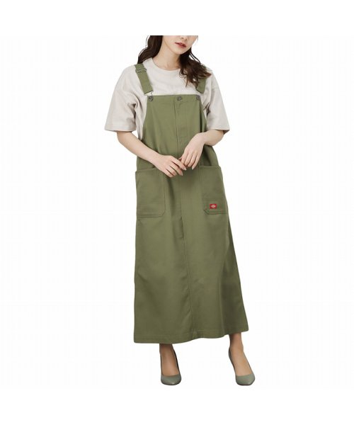 MAC HOUSE(women)(マックハウス（レディース）)/Dickies ディッキーズ ジャンパースカート 1182－6495/カーキ