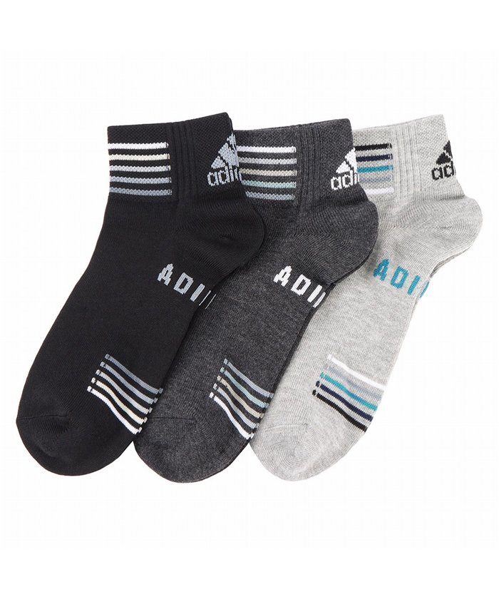 セール Adidas アディダス クォーター丈 バックボスソックス 3足組 06a14w マックハウス メンズ Mac House Men Magaseek