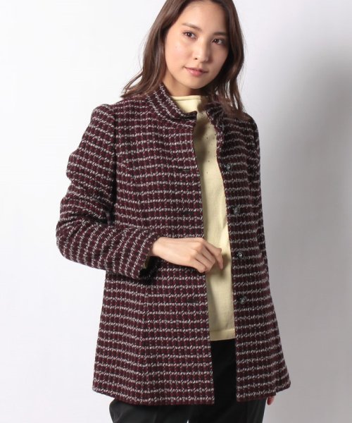 チェック柄スタンドカラージャケット レディースファッション 阪急百貨店公式通販 Hankyu Fashion