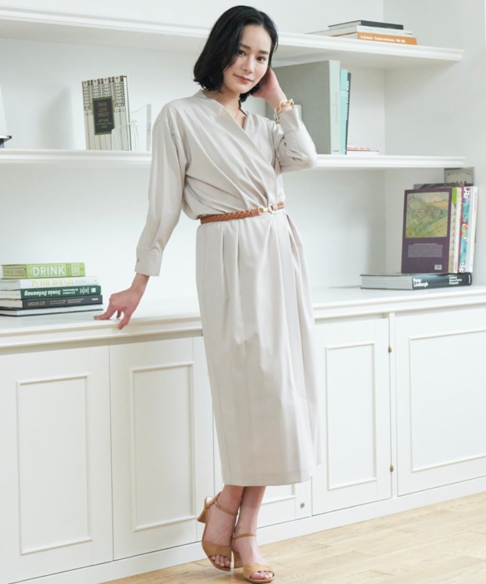 セール 40 Off ギャバストレッチカシュクールワンピース アナイ Anayi Magaseek