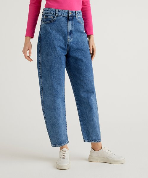 ハイウエストボーイズデニムパンツ ベネトン レディース Benetton Women Magaseek