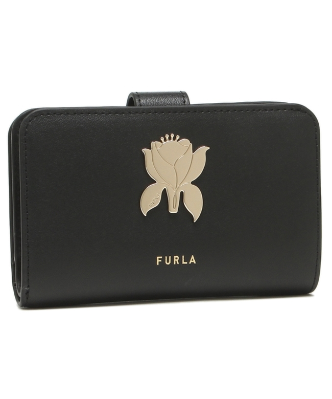 新品☆FURLA フルラ折り財布ブラック ペブルドレザー 折り財布 新品☆FURLA フルラ折り財布ブラック ペブルドレザー 折り財布