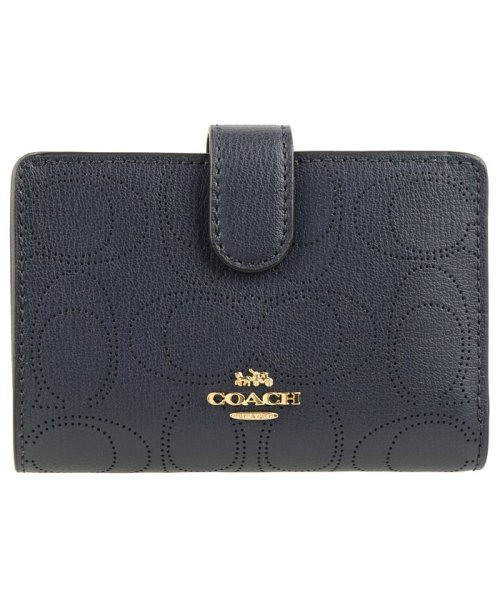 COACH(コーチ)/【Coach(コーチ)】Coach コーチ 財布 折り財布 L字ファスナー  2884immid/ネイビー