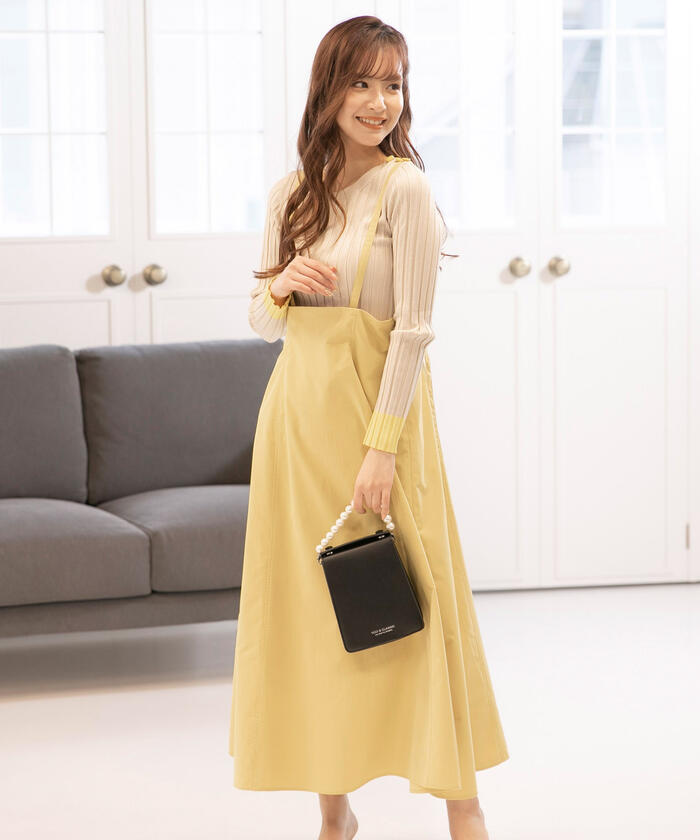 セール サロペットフレアスカート 洗濯機で洗える ビッキー Vicky Magaseek