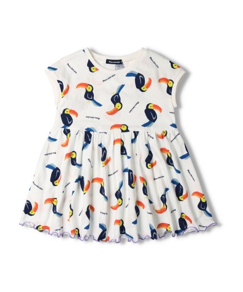 セール 子供服 Moujonjon ムージョンジョン 日本製アニマル動物柄ワンピース 80cm 1cm M343 ムージョンジョン Moujonjon Magaseek