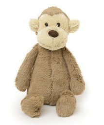 SHIPS KIDS(シップスキッズ)/JELLYCAT:Bashful Animals(Black & Cream Puppy/Monkey)/ブラウン