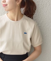 SHIPS any WOMEN(シップス　エニィ　ウィメン)/【SHIPS any別注】LACOSTE: PIQUE クルーネック Tシャツ/ベージュ