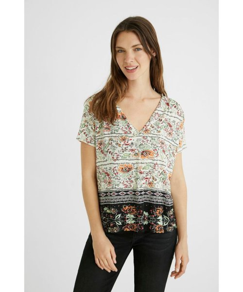 Desigual(デシグアル)/Tシャツ半袖 CRACOVIA/ホワイト系