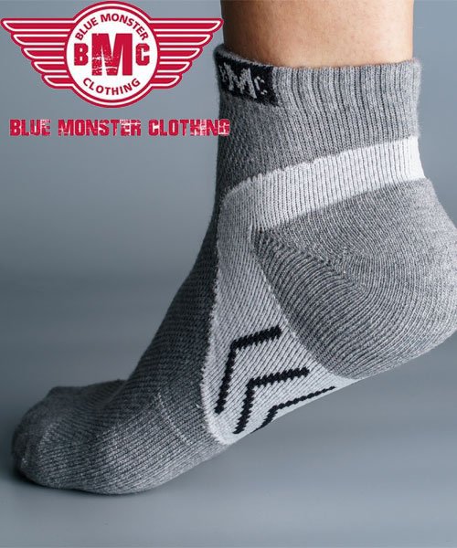 MARUKAWA(マルカワ)/【BMC】BLUE MONSTER CLOTHING 抗菌消臭 疲労軽減 高機能ミドルソックス/スポーツ バイク 作業着 /ミディアムグレー